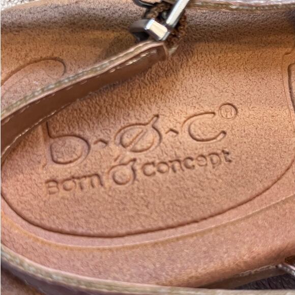 BOC Born Concept Women's Copper Flat Strap Sandals - Size 7.5M - Picture 2 of 10